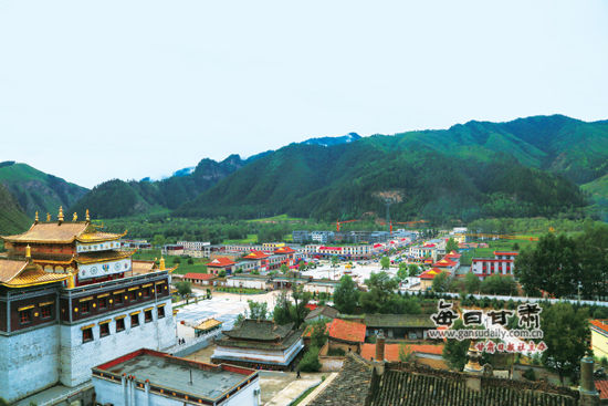 天祝县天堂镇全景.
